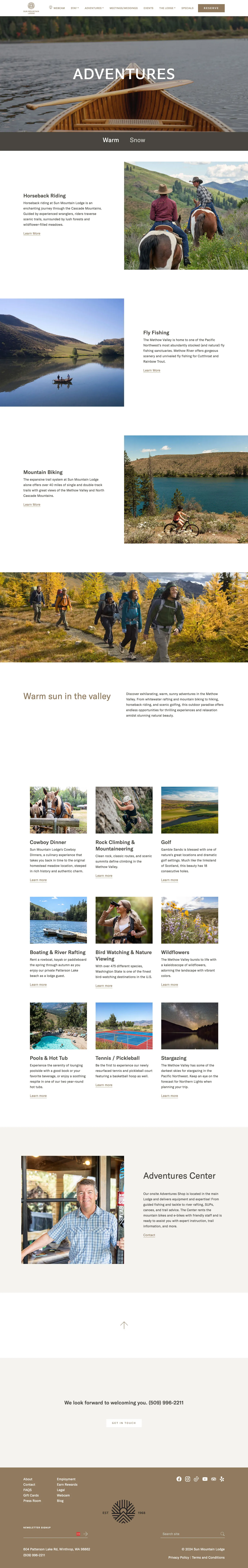 Sun Mountain Lodge - Adventures