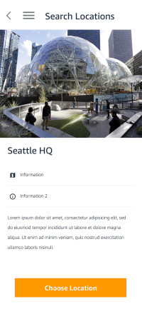 Amazon Hiring Mobile App Locations Detail Page